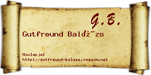 Gutfreund Balázs névjegykártya